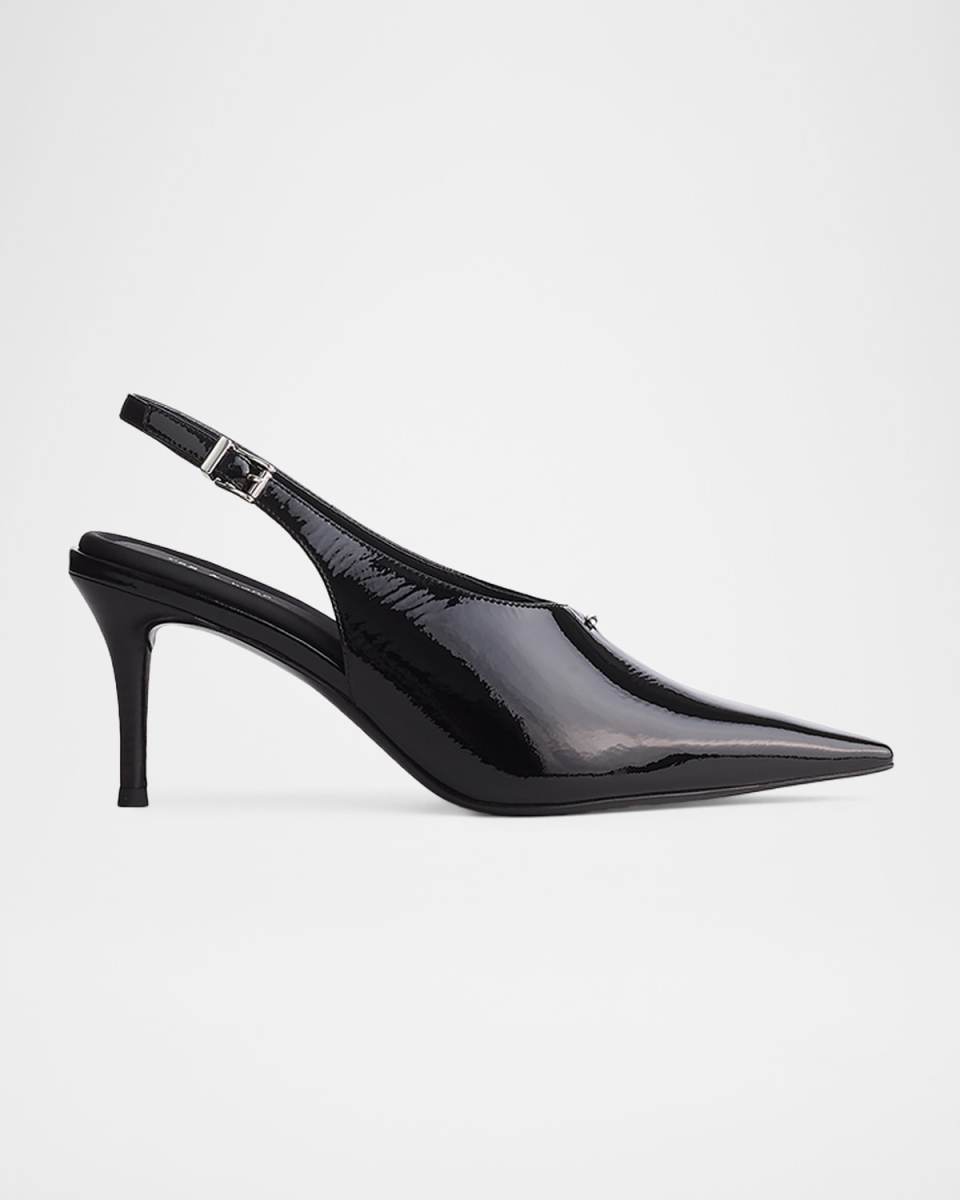 75mm Mercer Leather Slingback Pumps